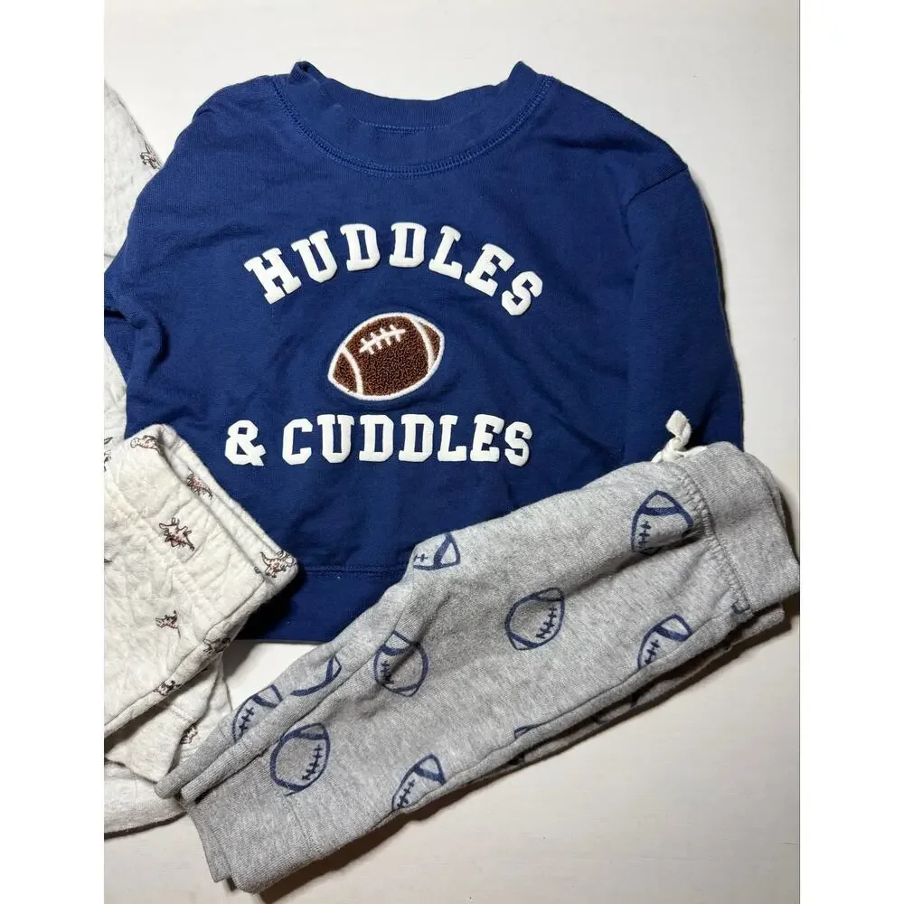 Carter’s Baby Boy 6M Football Dinosaur Outfit Lot Hoodie Pants 4 Pieces